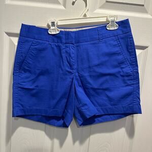 J Crew Royal Blue Chino City Fit 5" Inseam Shorts 100% Cotton 21760 Size 2